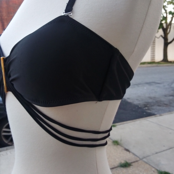 🆕Strappy Black Bikini Top Womens Size Small - Picture 6 of 11